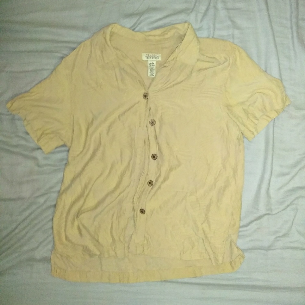 Classic Elements brand size medium tan button up